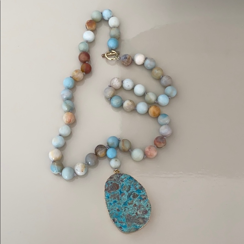 Beaded statement necklace